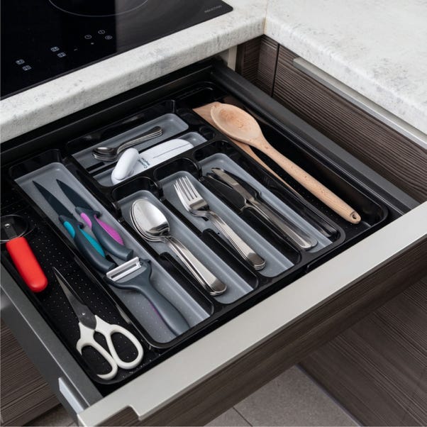 VARDA SOLUTIONS Drawer Divider Adjustable DIY Storage Organizer Separator  for Tidying Clutter Cutlery Makeup Clothes of Dresses, Desk & Box in  Kitchen