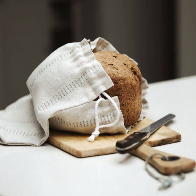 Naturally Dyed and Printed Bread Storage Bags