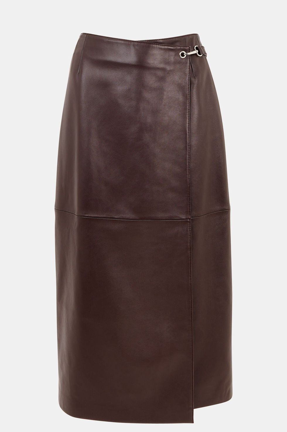 Tan Panelled Leather Skirt, WHISTLES