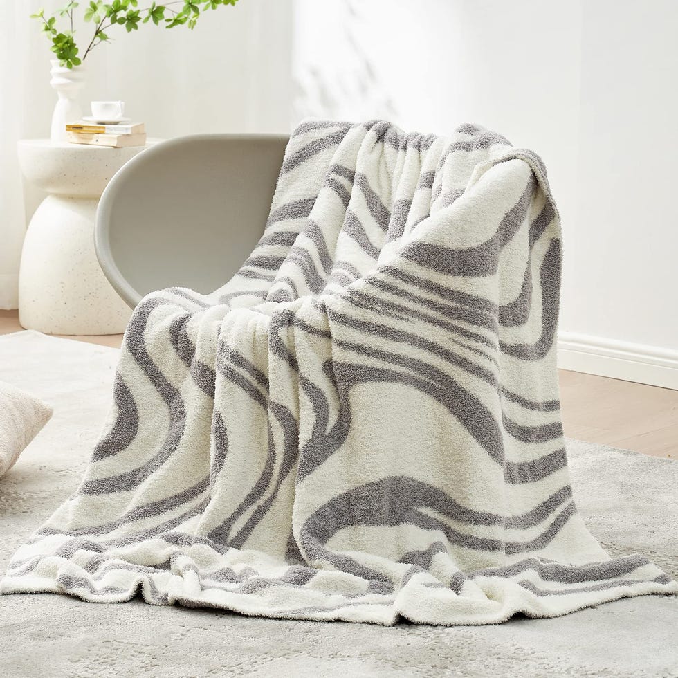 Marble Grey Throw Blanket