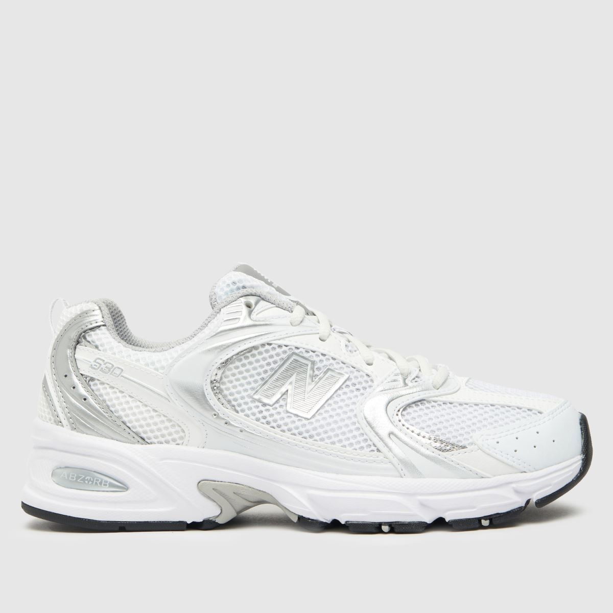 White and silver sale trainers womens