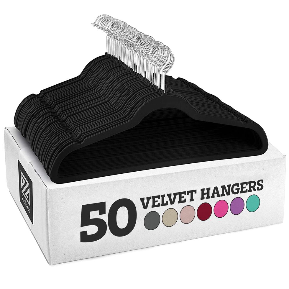 Non-Slip Velvet Hangers, 50 Pack