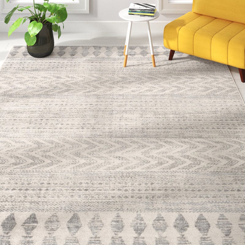 Herrod Geometric Gray/Taupe Area Rug