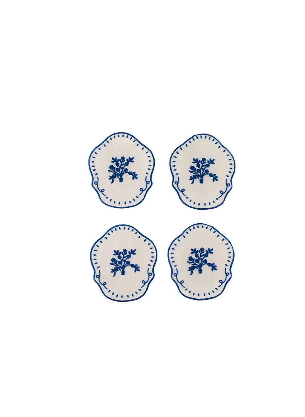 Linen Embroidered Coasters