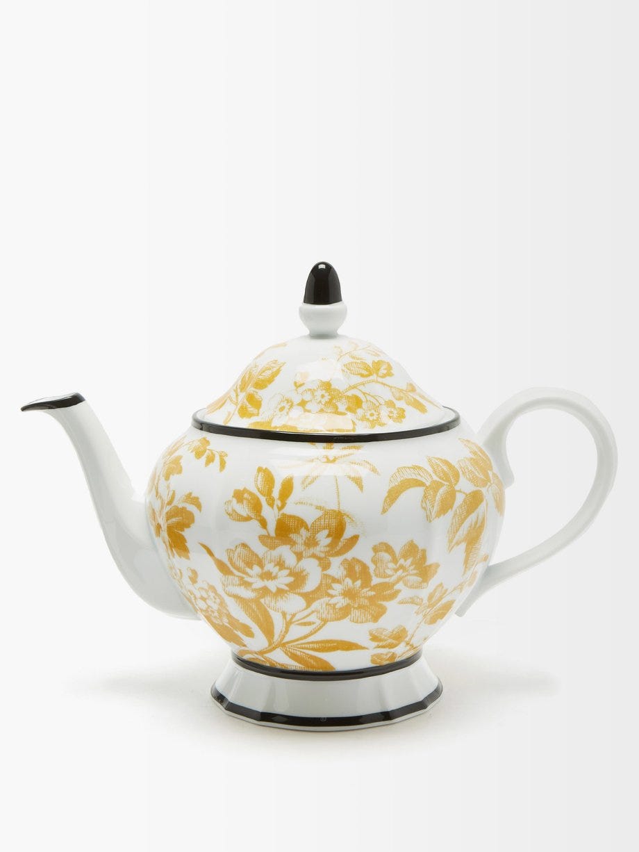 Herbarium Floral Porcelain Teapot