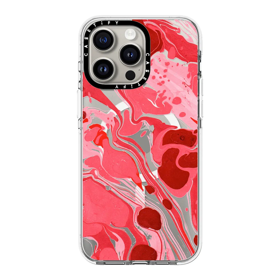 Funda para teléfono con boina de frambuesa