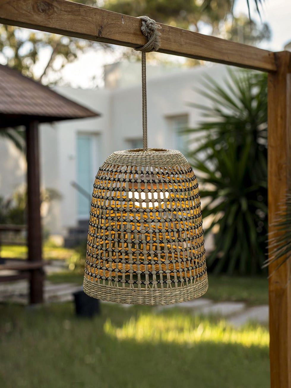 Newgarden Positano 35 Wireless Outdoor Hanging Pendant Light, Natural