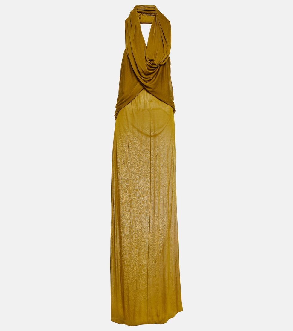 Hooded jersey gown