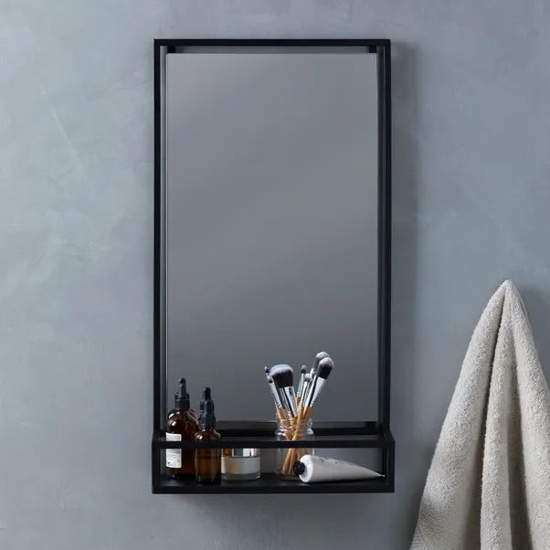 Dunelm London Rectangle Wall Mirror with Shelf