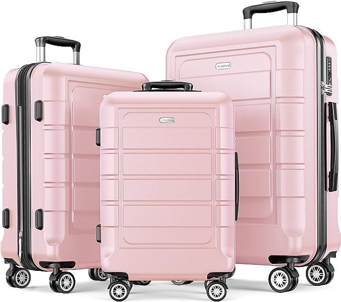 Set di valigie rigide 3 pezzi color rosa SHOWKOO