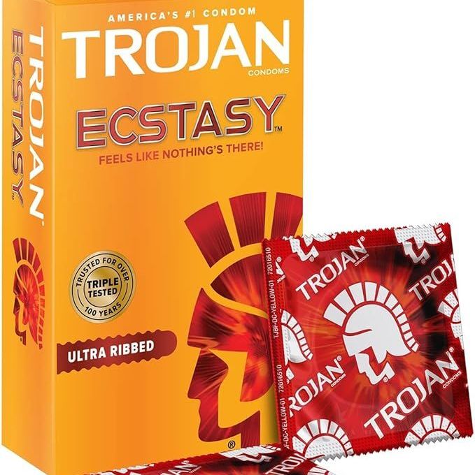 Ecstasy Ultra Ribbed and Lubricated Condoms