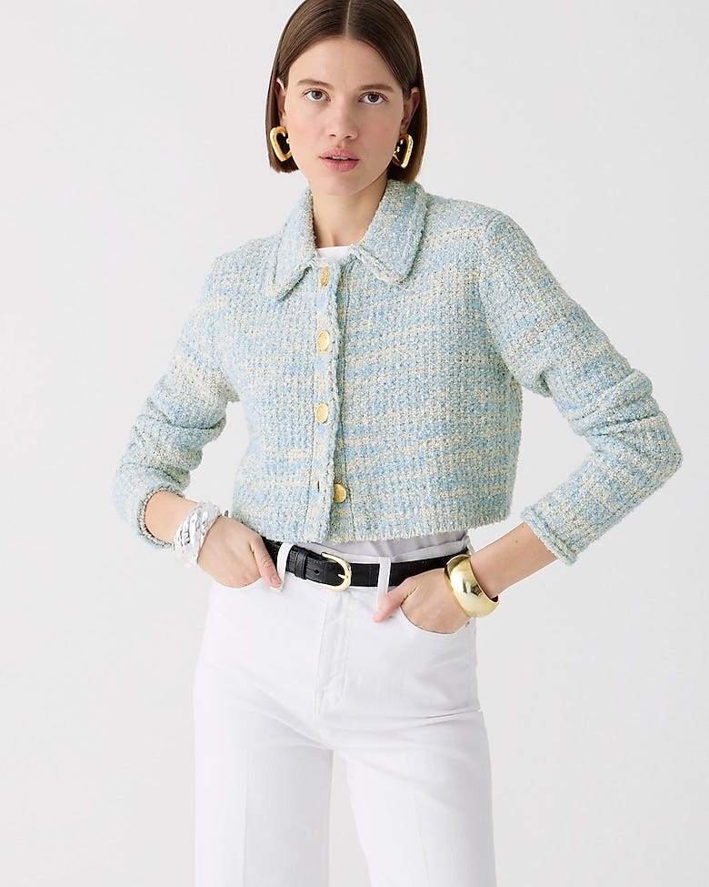 Textured Cropped Lady Jacket