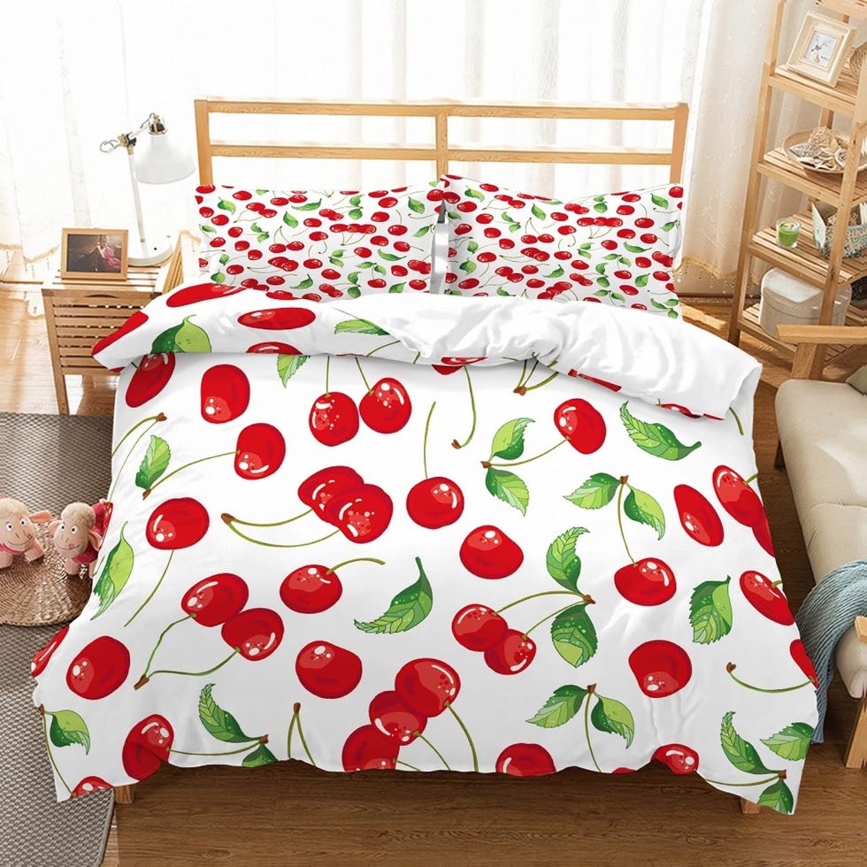 Funda nórdica con cerezas