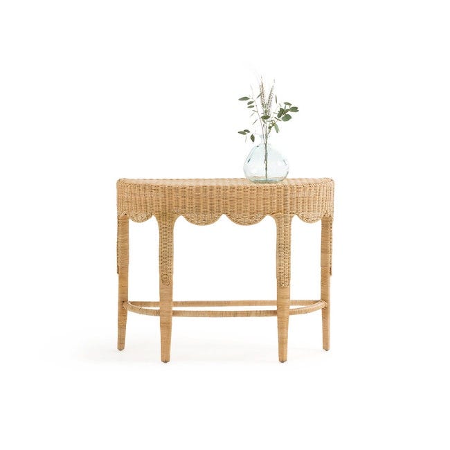 Loama Braided Rattan Console Table