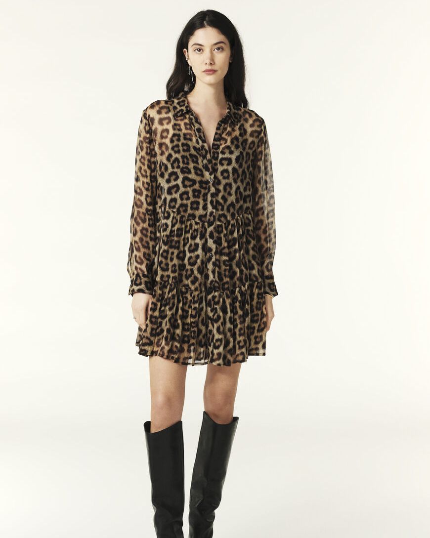 Vestido mini de leopardo