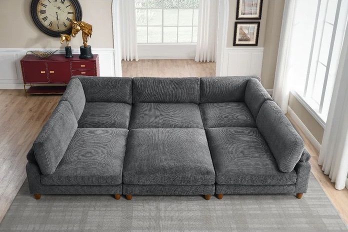 The Best Pit Sofas And Pit Sectionals To Shop In 2024   1708447009 Espinosa 6 Piece Corduroy Sectional 65d4d5166ee41 