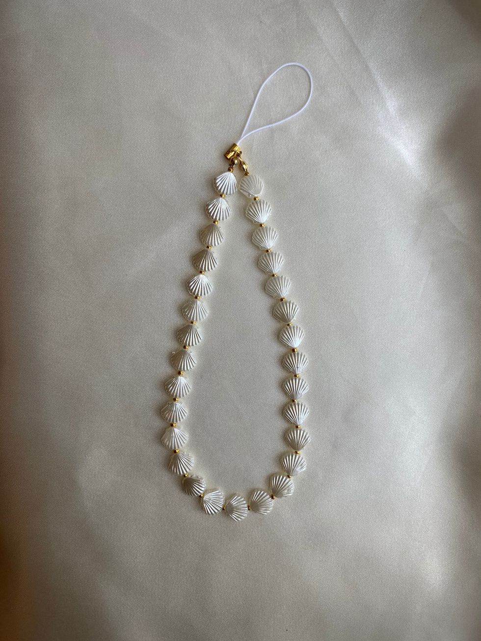 Pearl Shell Beaded Phone Strap