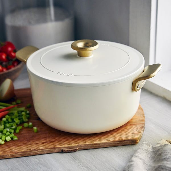 GreenPan x Stanley Tucci Carrara White 26cm Dutch Oven