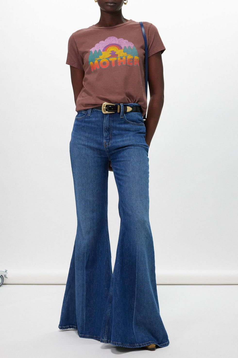 In the 1960s girls wore bellbottom jeans. these were in and