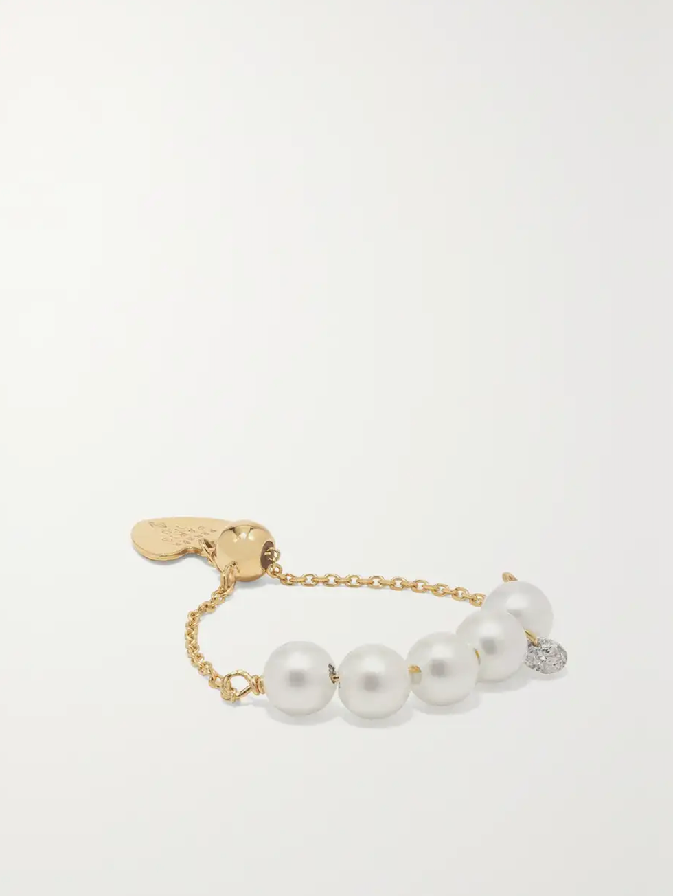 Perlée 18k Gold, Pearl & Diamond Ring