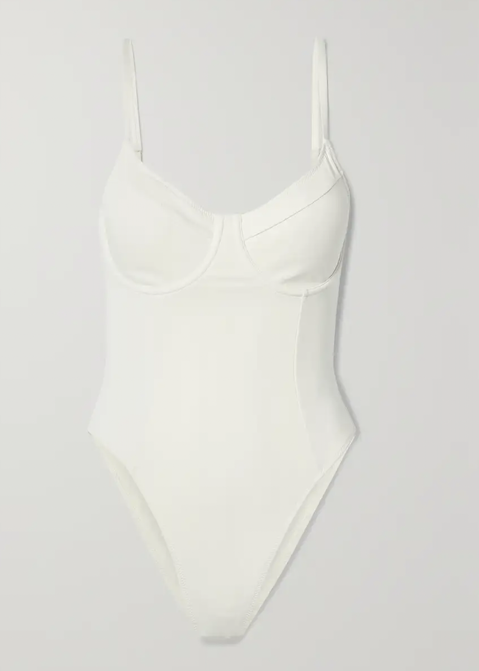 Underwire swimsuit with compression opening