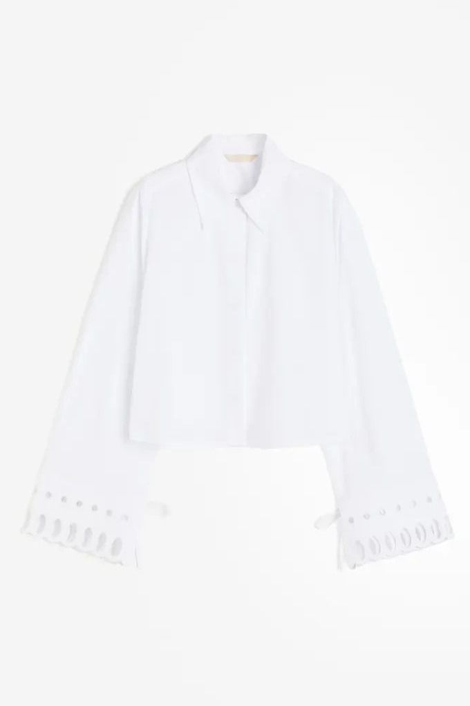 Broderie Anglaise-Detail Shirt
