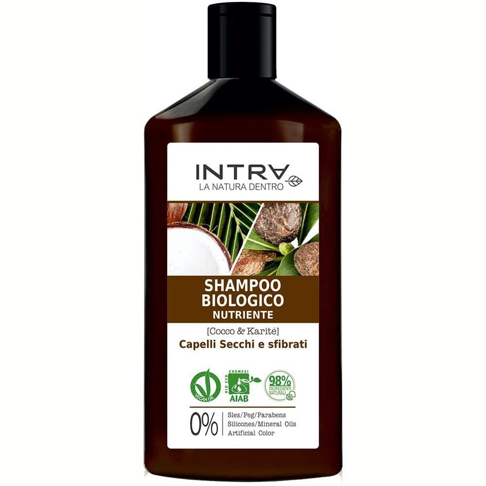 INTRÀ & Karité Shampoo Capelli Nutriente Bio & Vegan - 250ml, Neutro, Cocco
