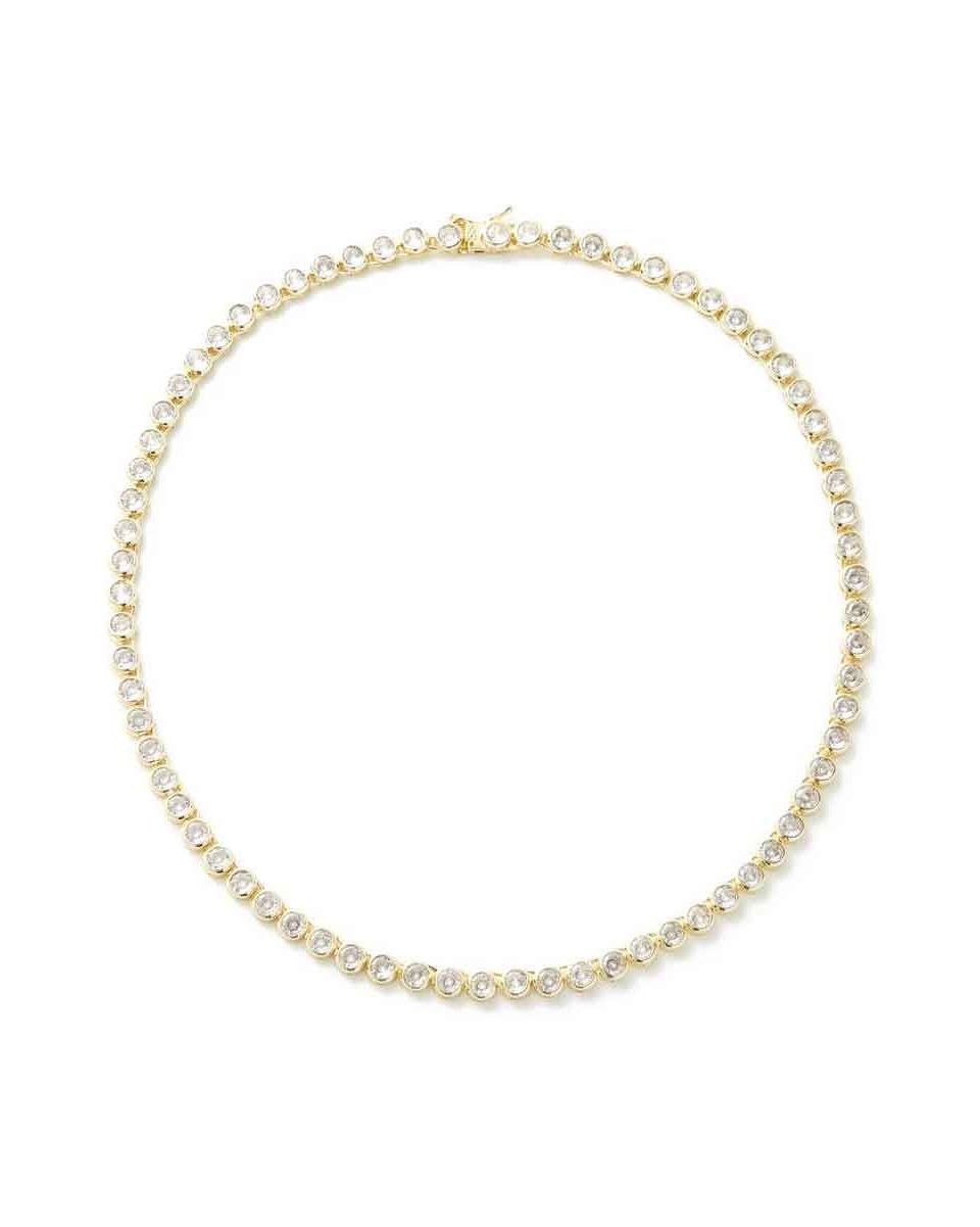 Gold-Plated Tennis Necklace