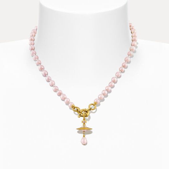 Vivienne Westwood土星系列推薦#07 桃粉珍珠頸鍊
