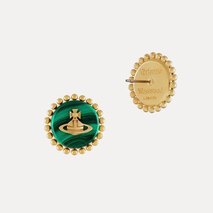Vivienne Westwood土星系列推薦#17 祖母綠鈕扣耳環
