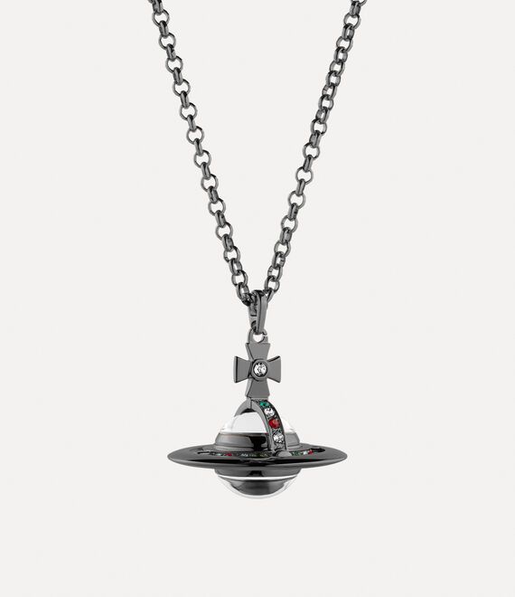 Vivienne Westwood土星系列推薦#10 土星鐘錶項鍊-太空灰