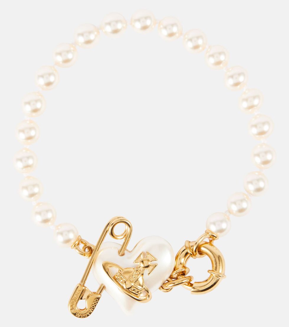 Vivienne Westwood土星系列推薦#11 別針愛心珍珠手鍊