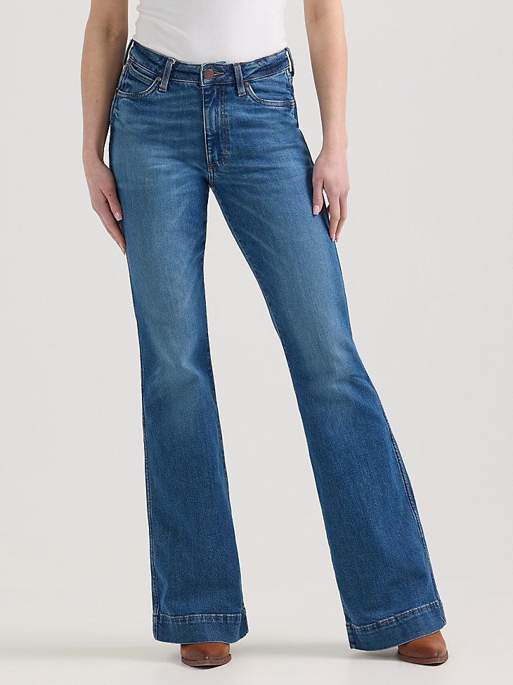 Wrangler® High Rise Flare Jean - Women's Jeans in In Trance