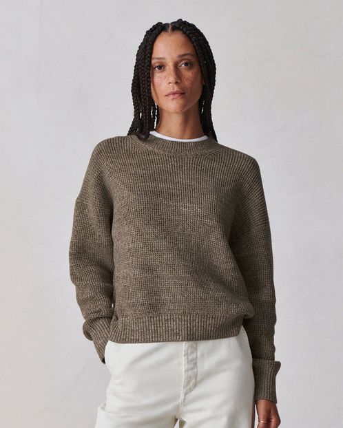 Aerie Pullover Knit Sweater Women's XXS Gray Hooded Pocket