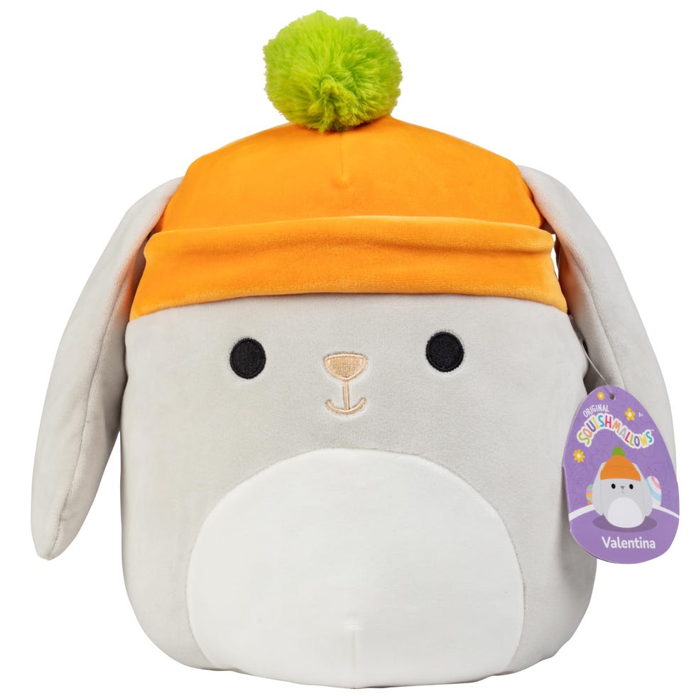 10-Inch Valentina the Grey Bunny Easter Plush 