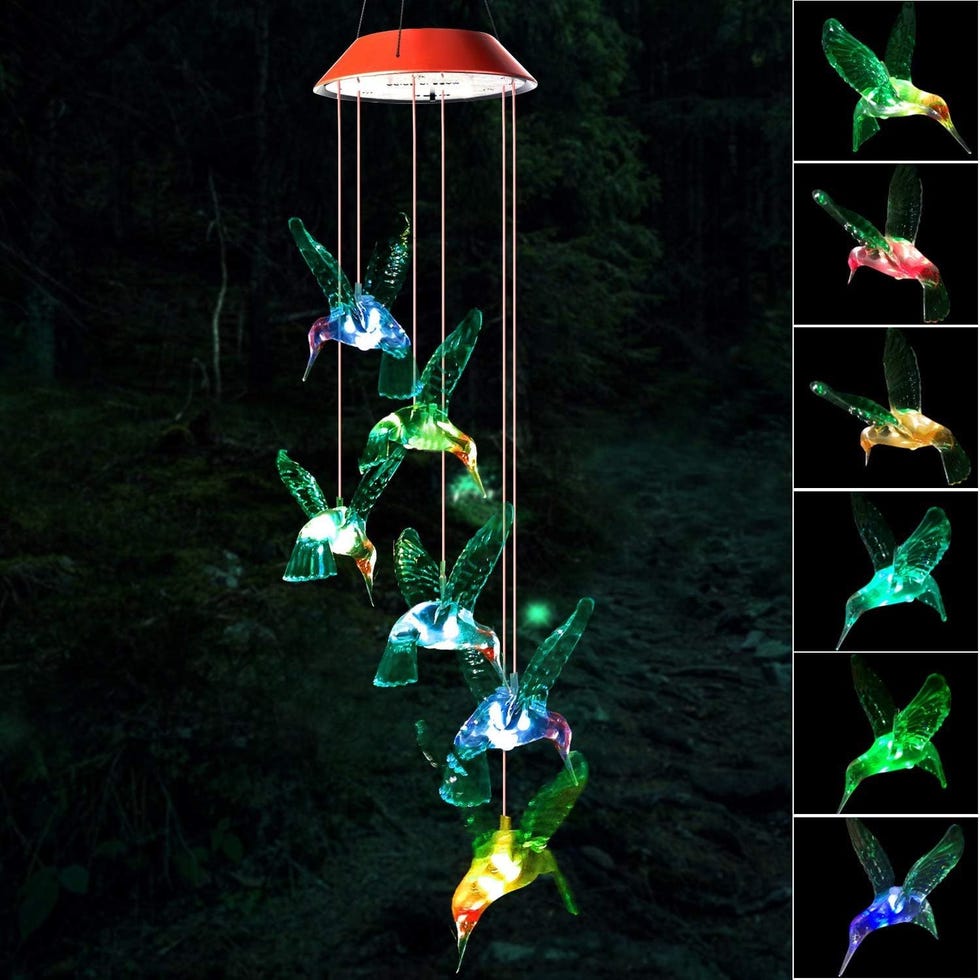 Hummingbird Solar Wind Chimes