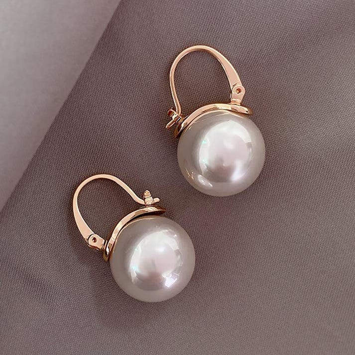 Sterling Silver Shell Pearl Drop Earrings