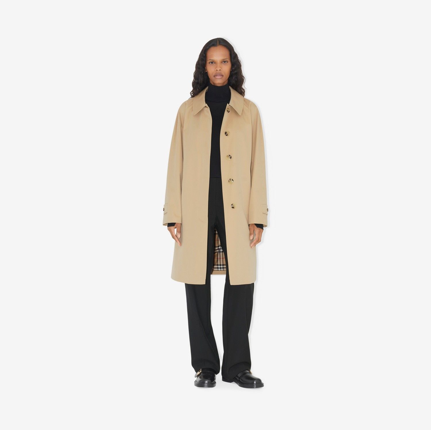 Burberry mid length trench coat online