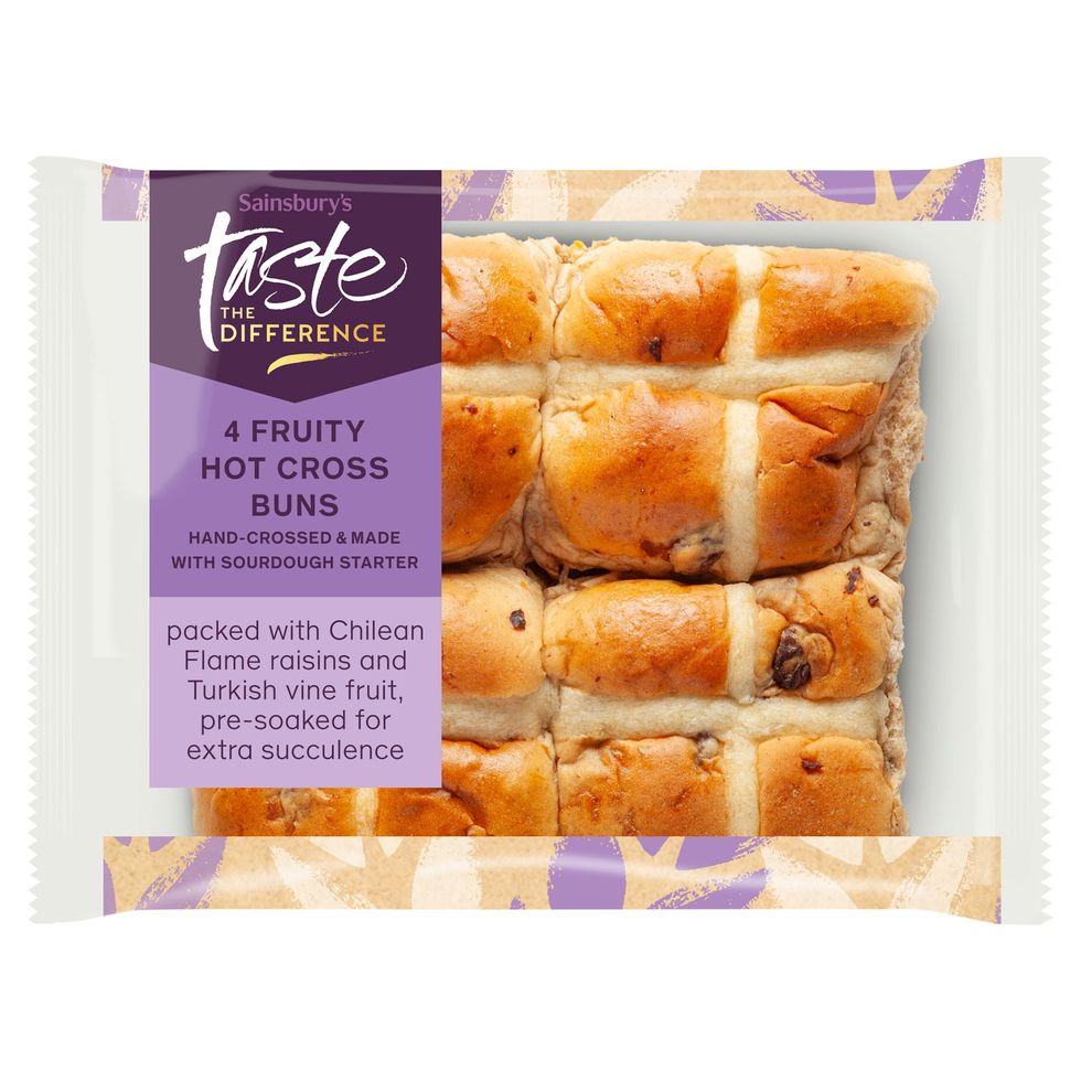 Sainsbury's Taste the Difference Fruity Hot Cross Buns