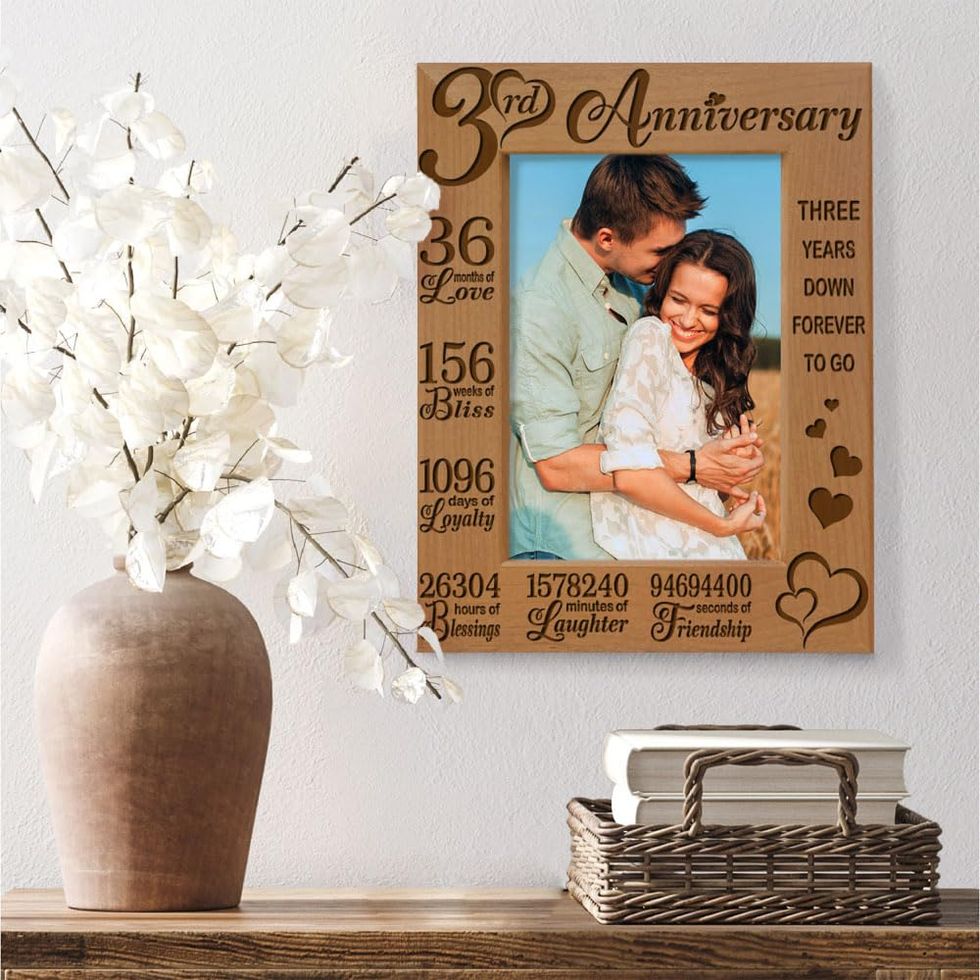 3rd Anniversary Wood Picture Frame 