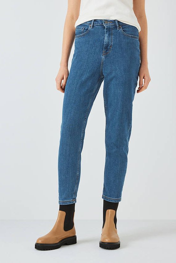 Hoxton mom jeans, mid wash