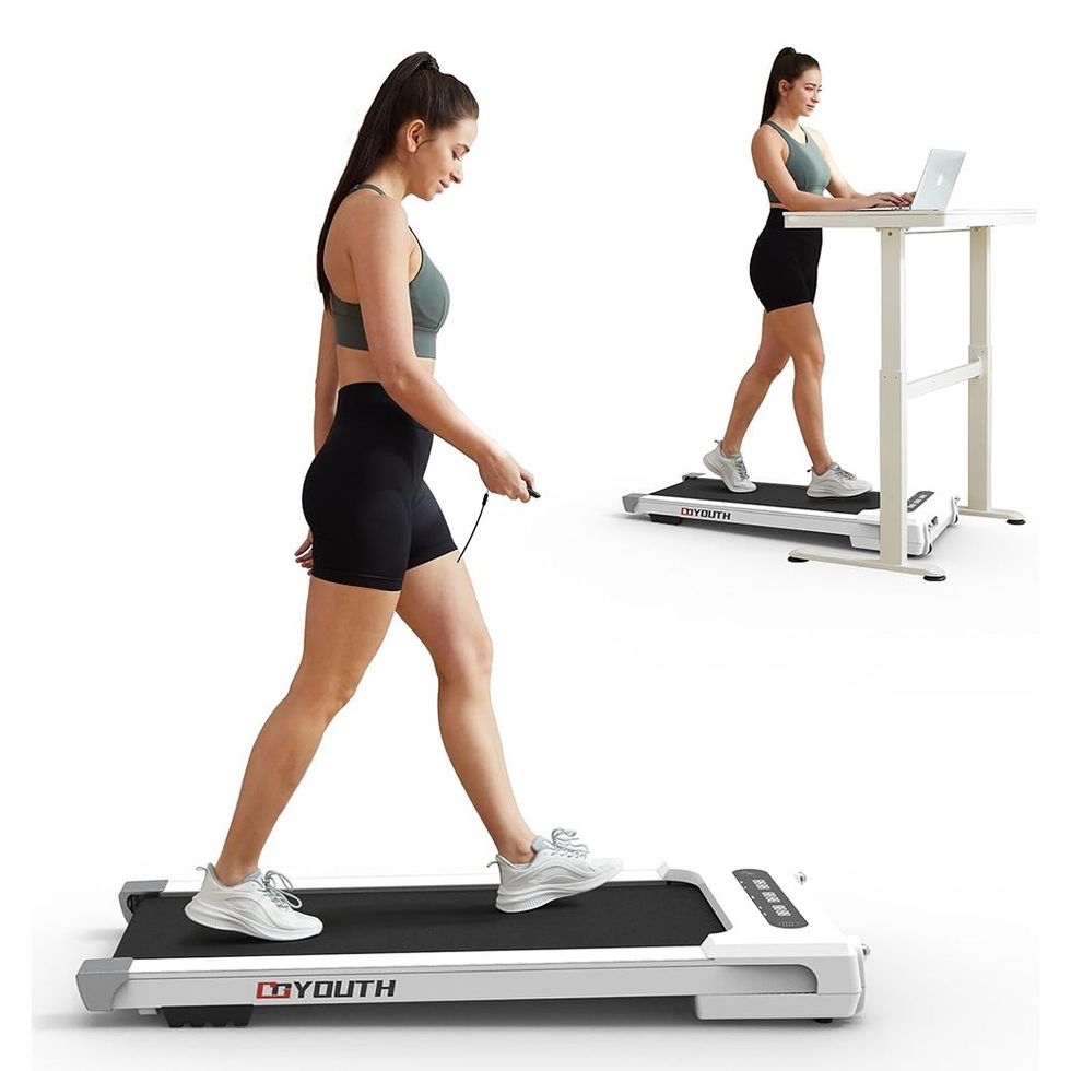 Walking Pad Treadmill Under Desk, Portable Treadmill with Bluetooth, Desk  Treadmill up to 3.8 MPH Speed, Jogging Walking Treadmill for Small Space