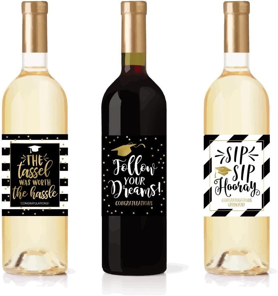 Graduation Gift Wine Labels 