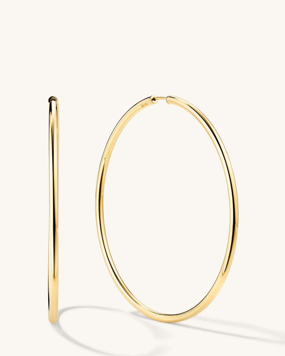 Buy PRIVIU Studio Golden Tone V Shape Hoop Earrings for Women