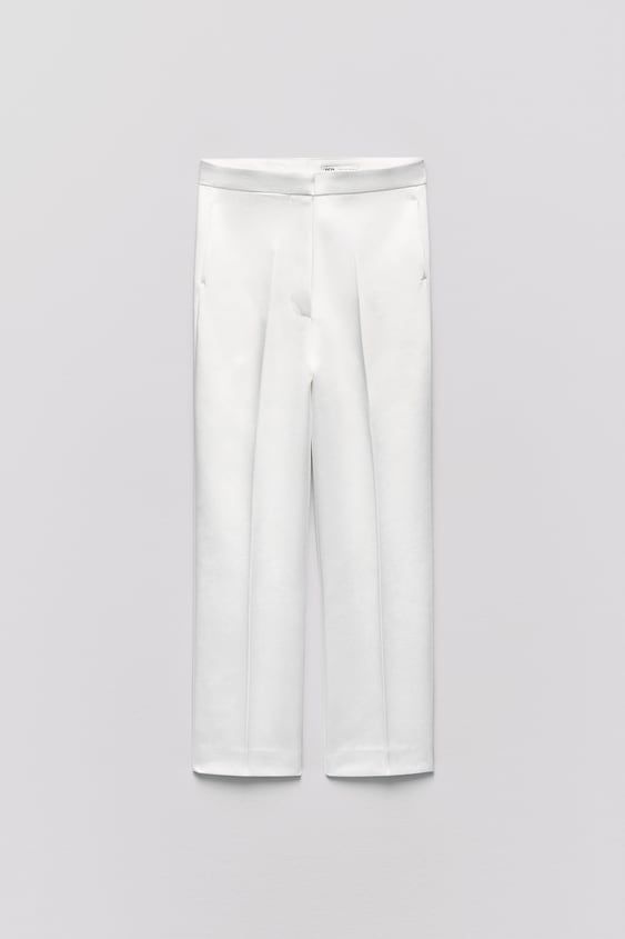 Pantalón blanco satinado