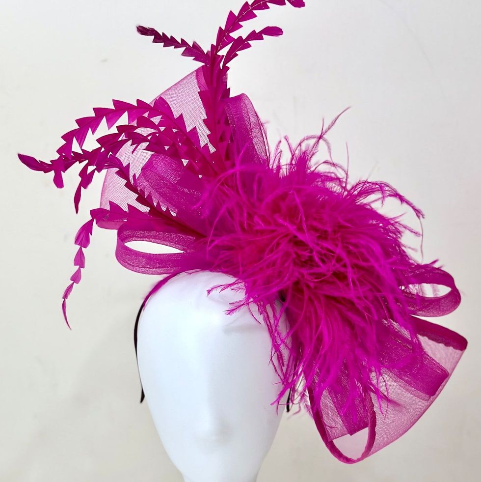 Magenta Pink Kentucky Derby Hat Fascinator