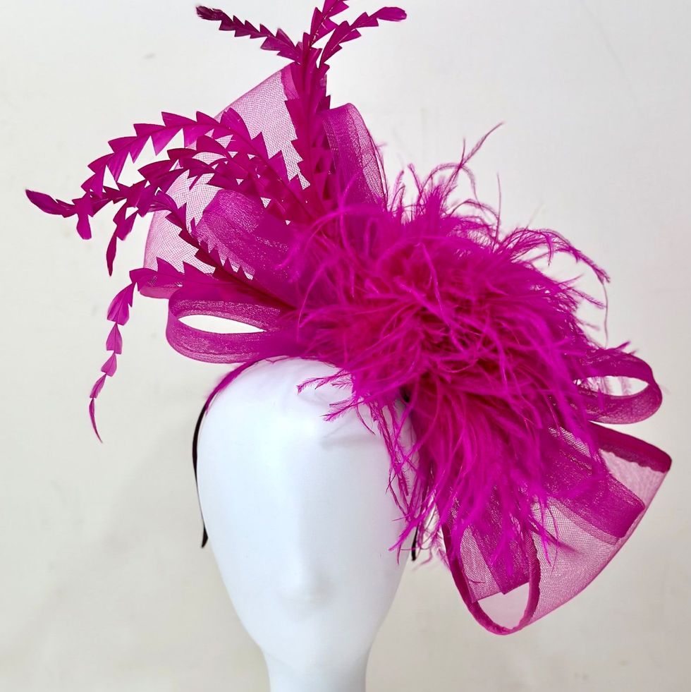 Magenta Pink Kentucky Derby Hat Fascinator