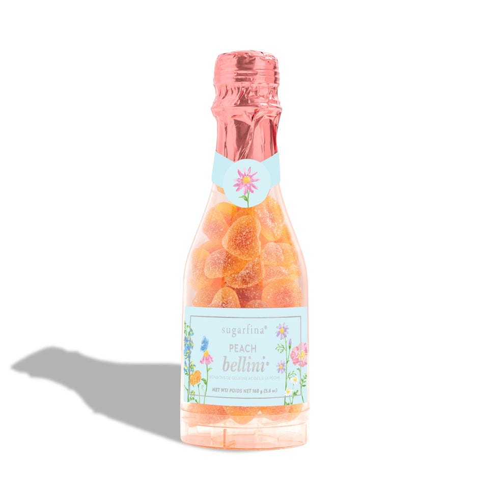 Easter Garden Party Peach Bellini Champagne Bottle