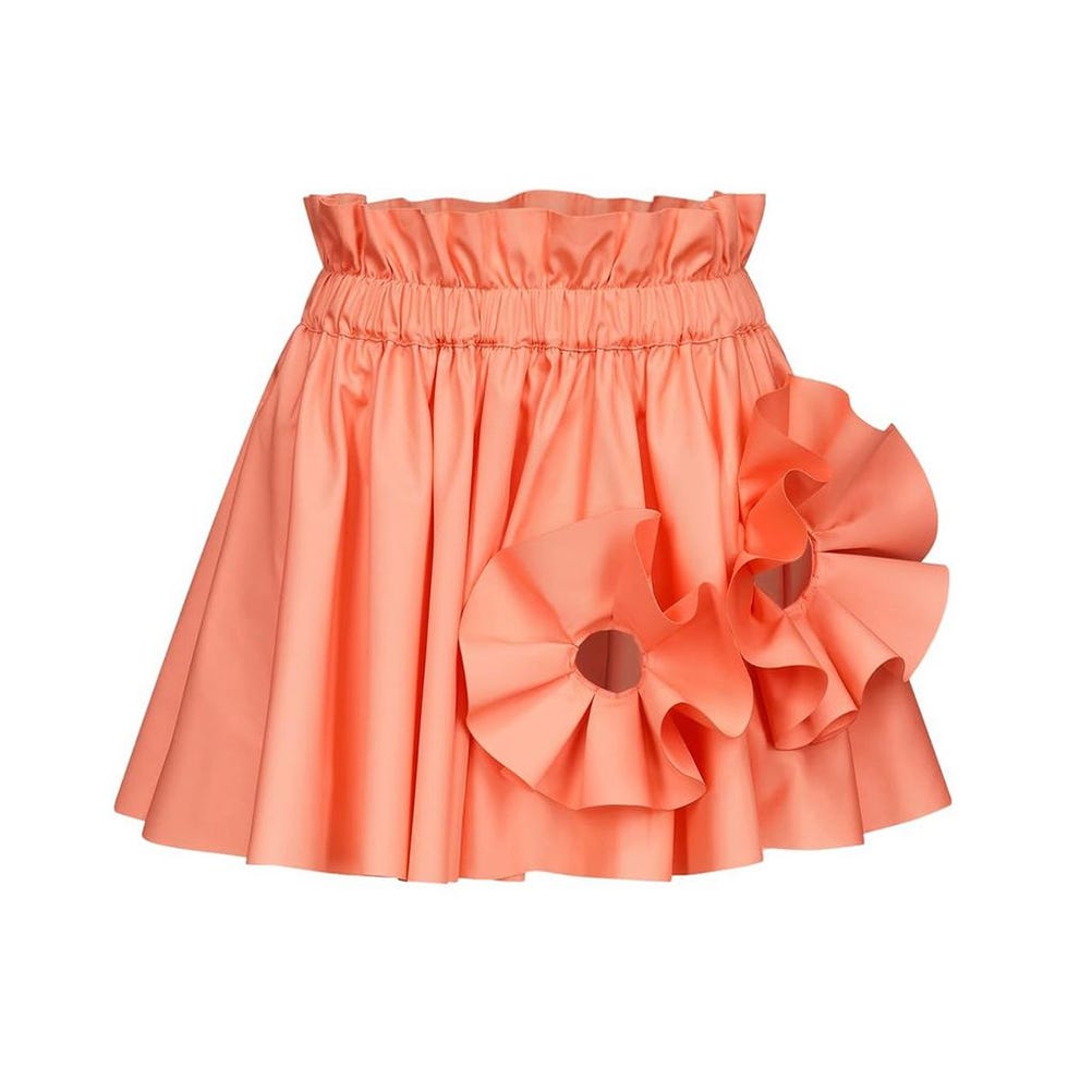 ruffle flower mini skirt