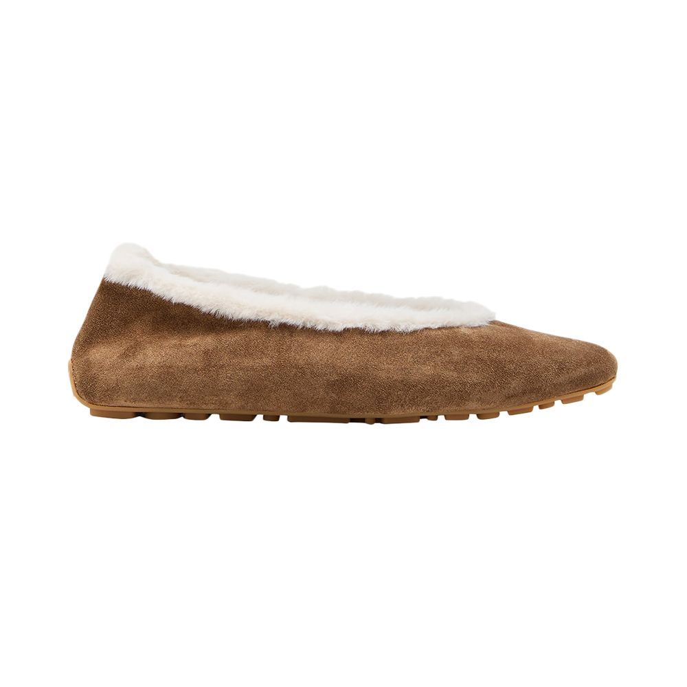 5 Best Fall 2024 Shoe Trends According To The Runways   1709172631 Aquatalia Qassidy Suede Faux Fur Ballerina Flats 65dfe793766e7 